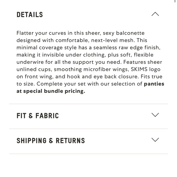 NWT SKIMS Unlined Balconette Bra - 34DD - Picture 7 of 8